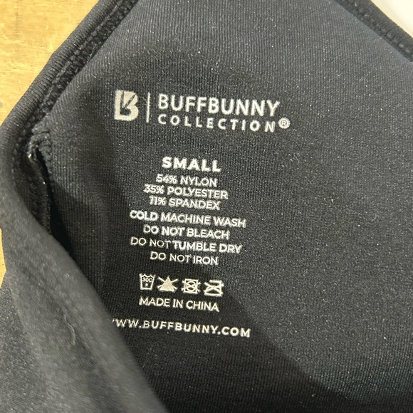 Buffbunny Black Halter Seamless Sport Bra - Picture 5 of 6